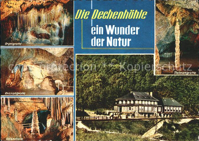Dechenhoehle Orgelgrotte Kristallgrotte Palmengrotte Kaiserhalle