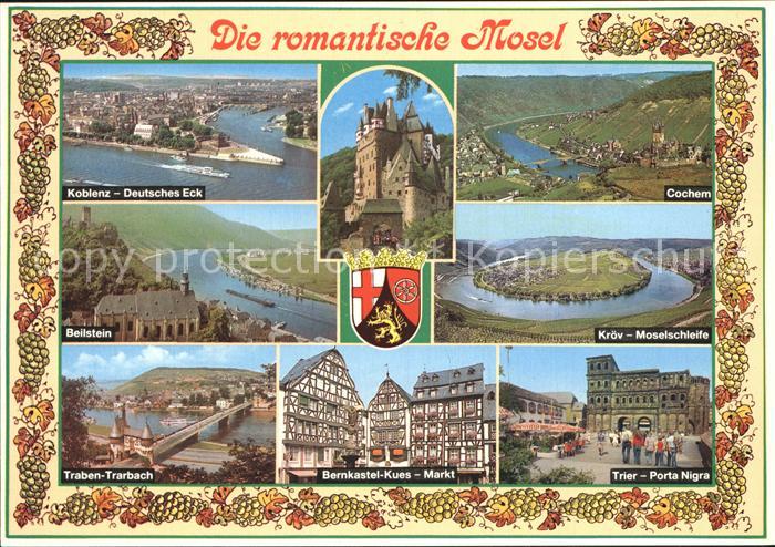 Mosel Region Koblenz Cochem Beilstein Trier Porta Nigra Kroev Markt