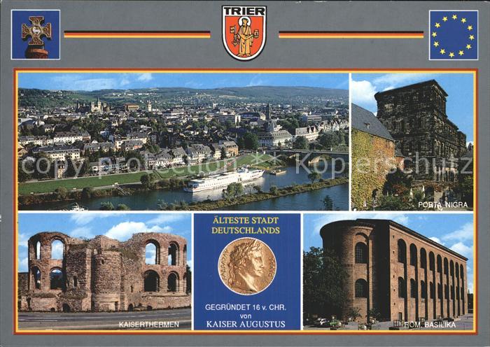 TRIER  CITY Porta Nigra Kaiserthermen Basilika