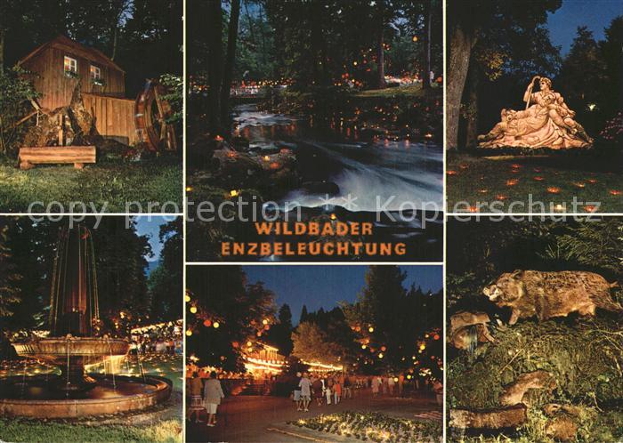 Wildbad Schwarzwald Enzbeleuchtung Ansichten