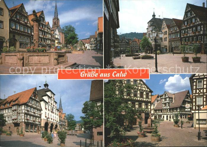 Calw Brunnen Marktplatz Rathaus Stadtansichten