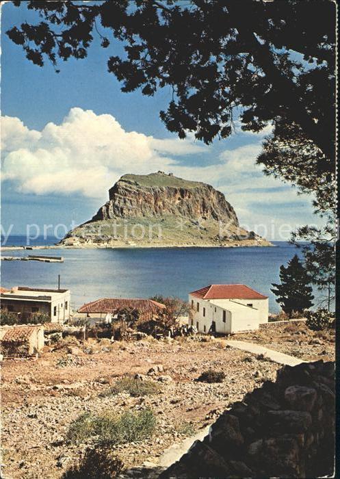 Monemvassia Aussicht Gefyra Goulas