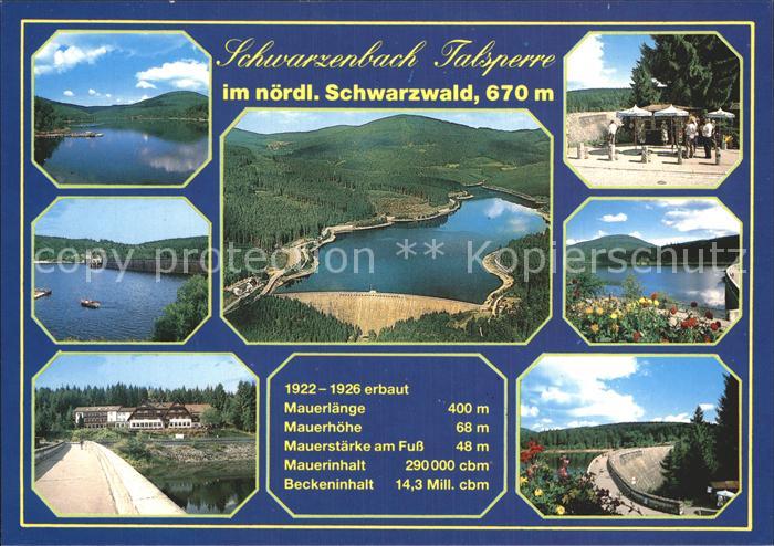 Schwarzenbachtalsperre Talsperre Ansichten Staumauer
