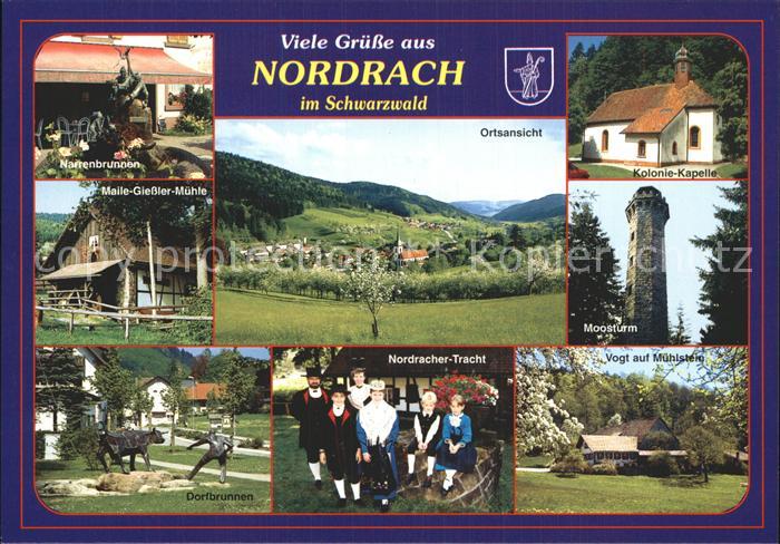 Nordrach Vogt Muehlstein Dorfbrunnen Kolonie Kapelle Tracht