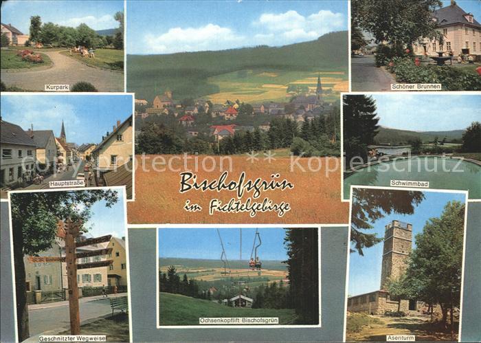 Bischofsgruen Kurpark Schoener Brunnen Asenturm Ochsenkopflift