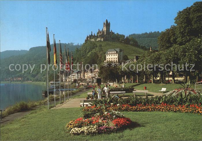 Cochem Mosel Moselpromenade Reichsburg