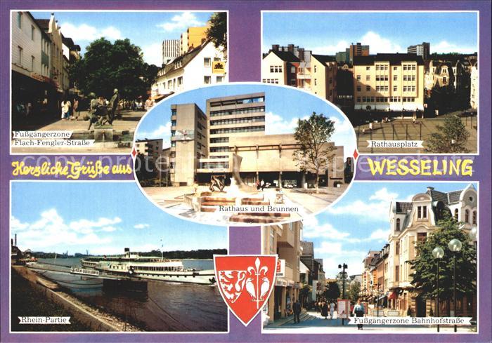 Wesseling Hans Fengler Strasse Rathausplatz Rheinpartie