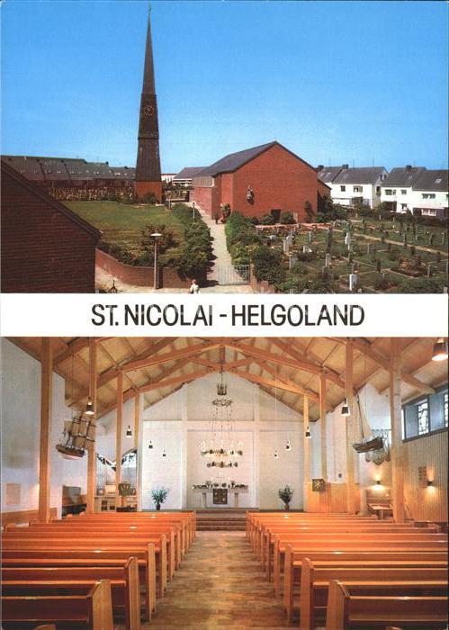 HELGOLAND Insel Schleswig-Holstein Sankt Nicolai evangelische Kirche