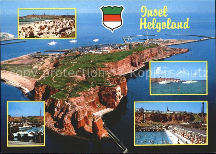 HELGOLAND Insel Schleswig-Holstein Nordseebad Schiffe Strand