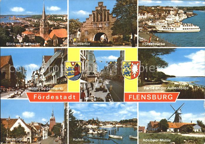 Flensburg Rathaus Nordertor Foerdebruecke Neustadt