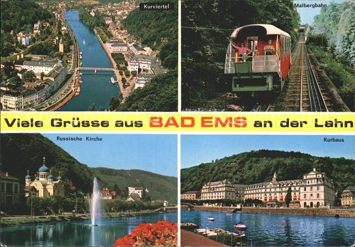 Ems Bad Russische Kirche Kurhaus Mahlbergbahn Lahn