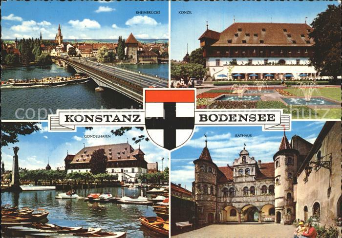 Konstanz Bodensee Rheinbr?cke Konzil Gondelhafen Rathaus