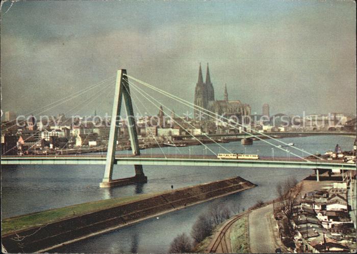 Koeln Rhein Severinsbruecke Dom