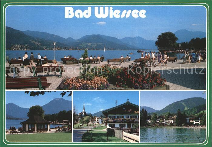 Wiessee Bad Uferpromenade Kirchturm
