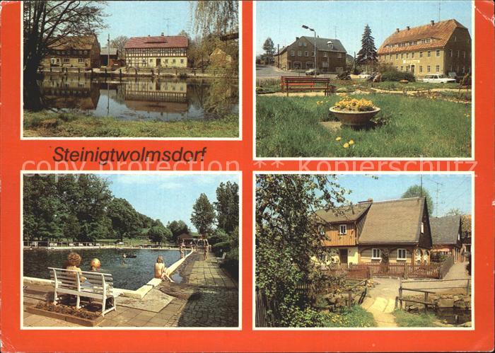 Steinigtwolmsdorf Dorfteich H?user Schwimmbad