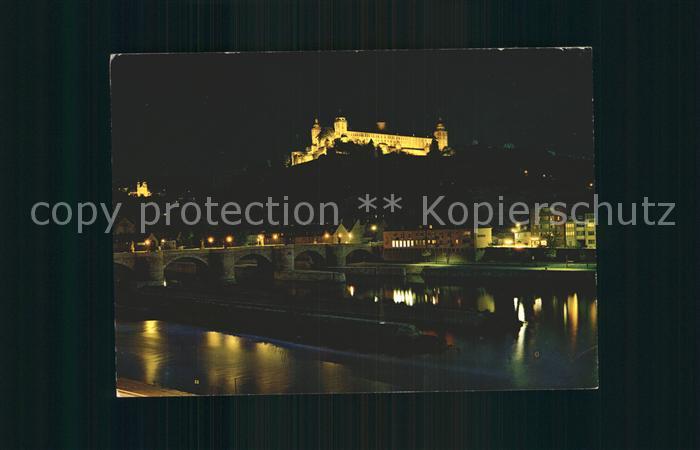 WueRZBURG Bayern Feste Marienberg Nacht