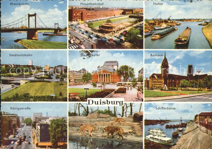 Duisburg Ruhr Rheinbruecke Hafen Koenigsstrasse Schifferboerse