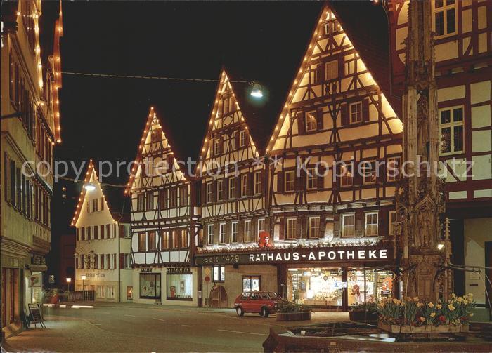 Urach Bad Fachwerk Brunnen