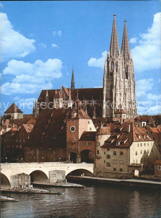 REGENSBURG Bayern Dom Steinerne Bruecke