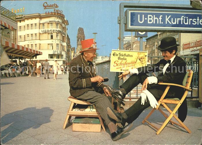 BERLIN  CITY U Bahnhof Kurfuerstendamm Schuhputzer