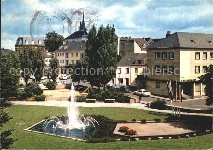 Bitburg Neue Anlage Marktplatz Springbrunnen