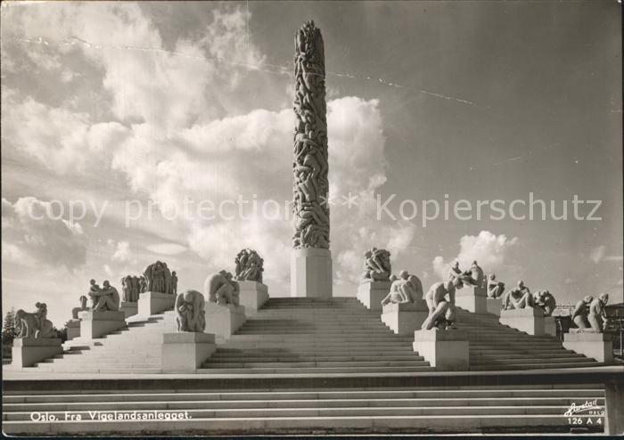 Oslo Norwegen Fra Vigelandsanlegget