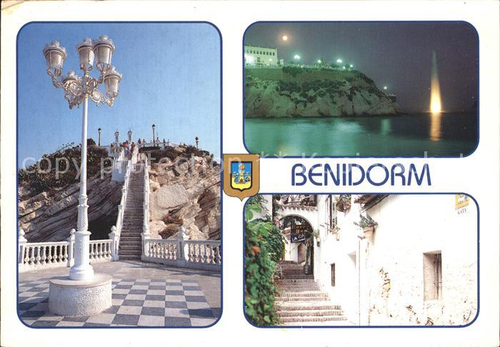 Benidorm Costa Blanca Schloss Abendstimmung