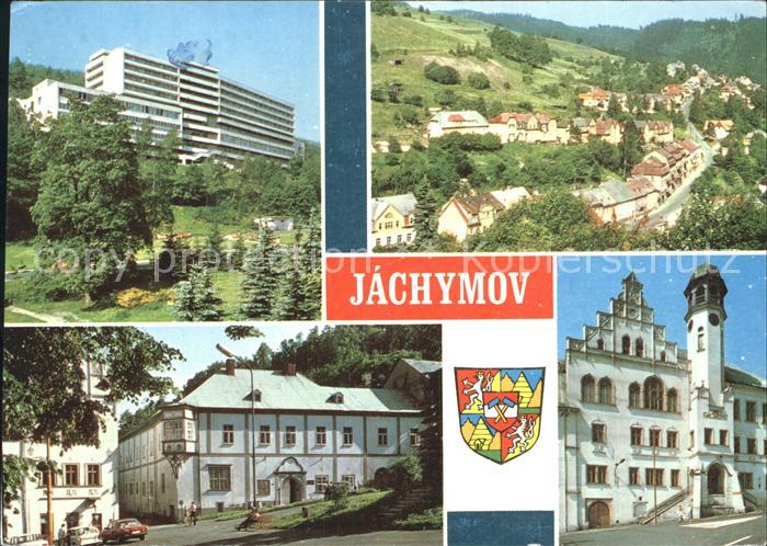 Jachymov Ortsansicht Rathaus