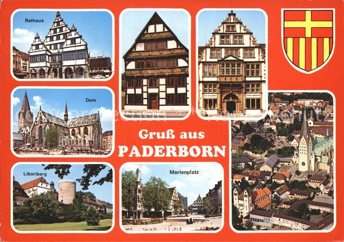 Paderborn Rathaus Dom Liboriberg Marienplatz Adam- und Eva Haus