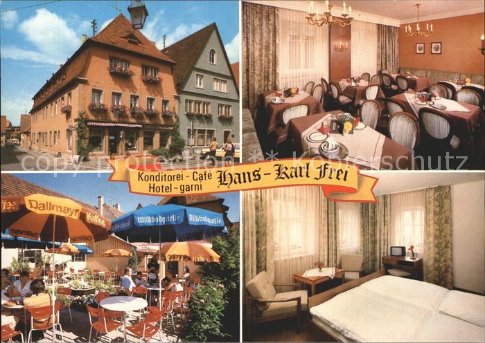 Rothenburg Tauber Konditorei Cafe Hotel Hans Karl Frei Speiseraum Dppelzimmer