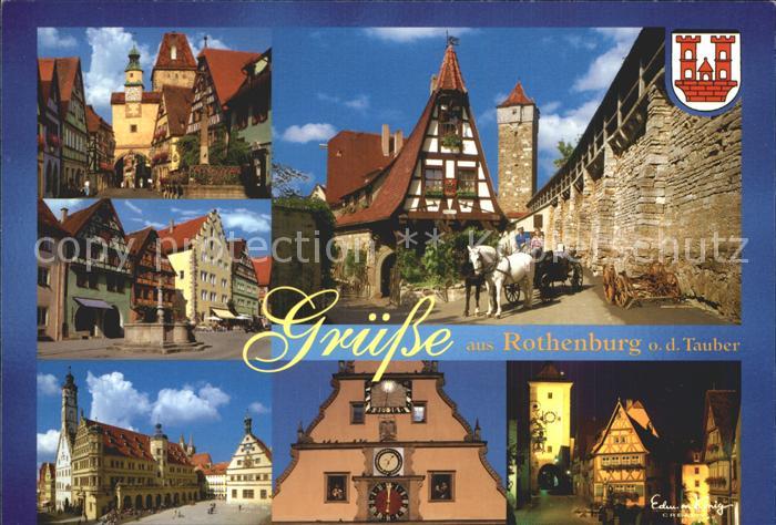 Rothenburg Tauber Markusturm Herrengasse Rathaus Meistertrunk Ale Schmiede