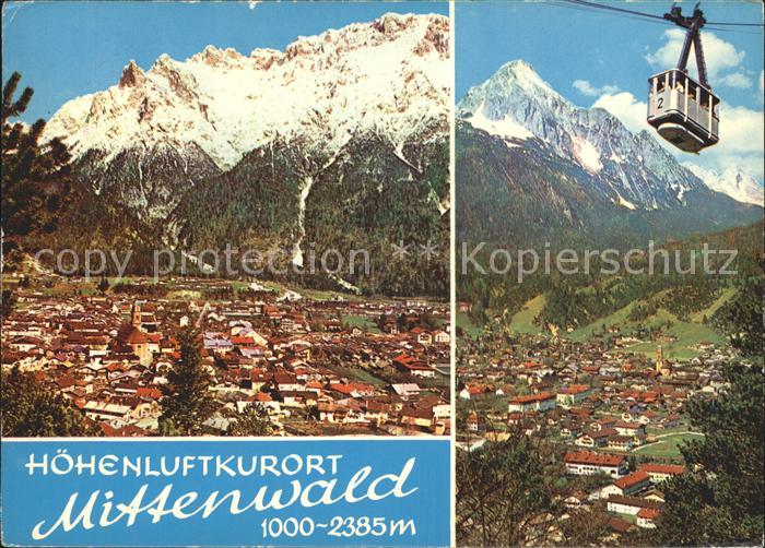 Mittenwald Bayern Fliegeraufnahme Krawendelgebierge Krawendelbahn