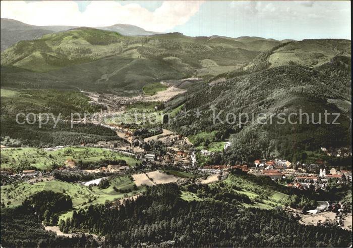 BADEN-BADEN BW Blick vom Merkur auf Lichtental Geroldsau Hornigsrinde