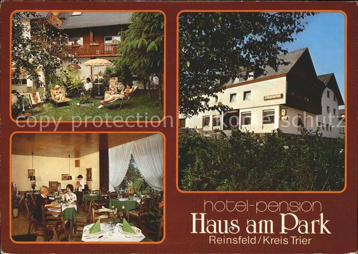 Reinsfeld Hunsrueck Hotel Pension Haus am Park Speiseraum Garten