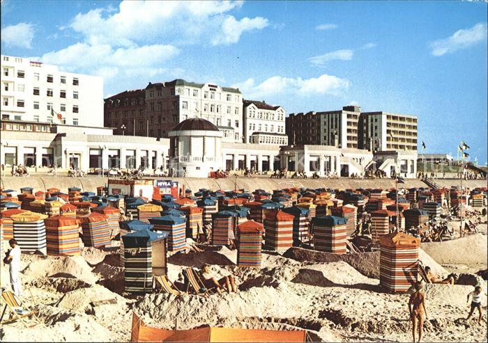 BORKUM Nordseebad Niedersachsen Weststrand mit Kurhalle