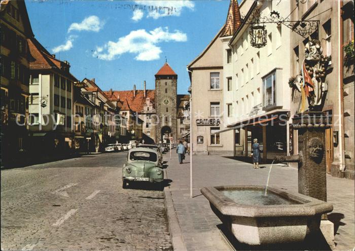 Villingen-Schwenningen Obere Strasse mit Norrobrunnen