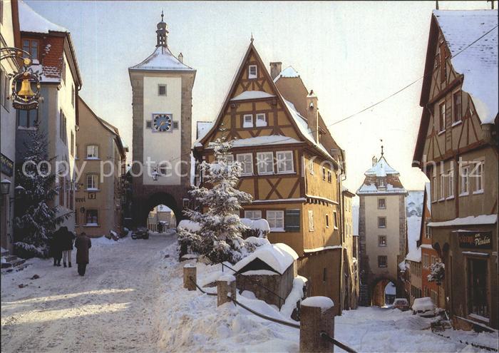 Rothenburg Tauber Ploenlein im Winterkleid