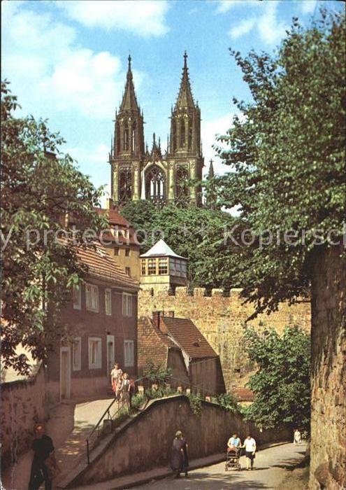 Meissen Elbe Sachsen Hohlweg