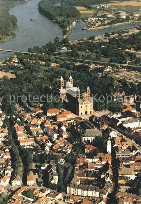 Speyer Rhein Fliegeraufnahme Kaiserdom