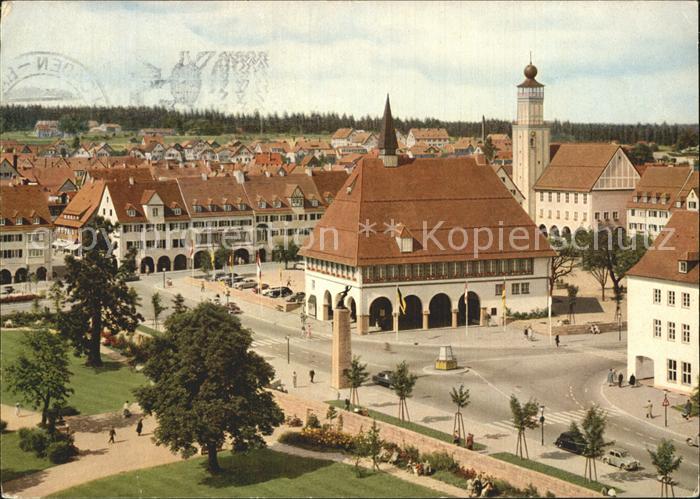 FREUDENSTADT BW Marktplatz mit Kirche und Rathaus