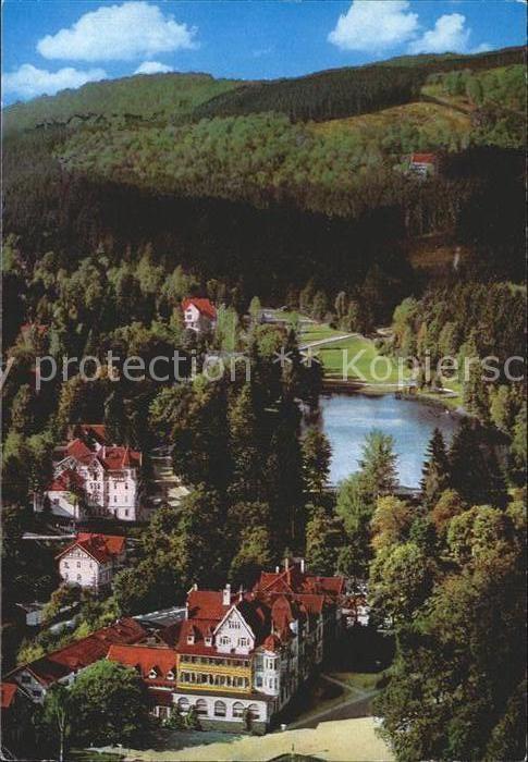 Bad Sachsa Harz Teilansicht mit Weiher