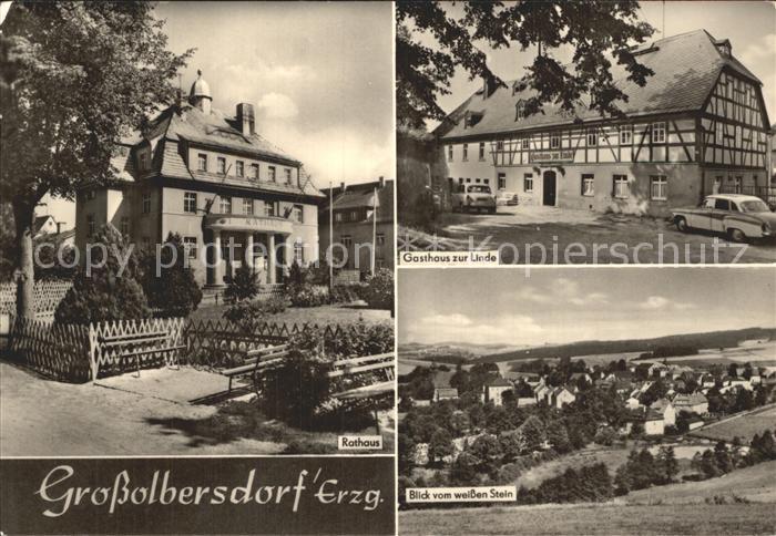 Grossolbersdorf Gasthaus Zur Linde Rathaus Blick vom weissen Stein
