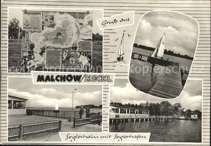 Malchow Seglerheim mit Seglerhafen