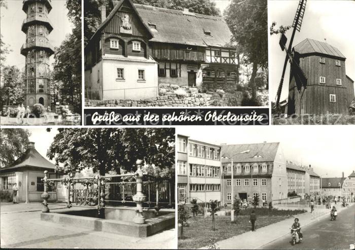 Herrnhut Zinzendorfplatz Spreequelle Neugersdorf Loebauer Turm Muehle Kottmarsdo