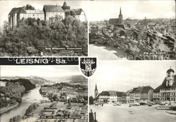 Leising Burg Mildenstein Blick vom Burgturm Marktplatz