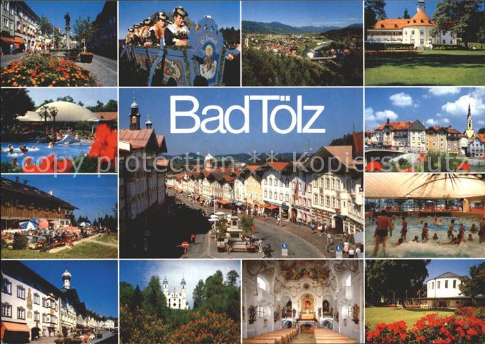 Bad Toelz Marktstrasse Leonhardwagen Kurhaus Kalvarienbergkirche