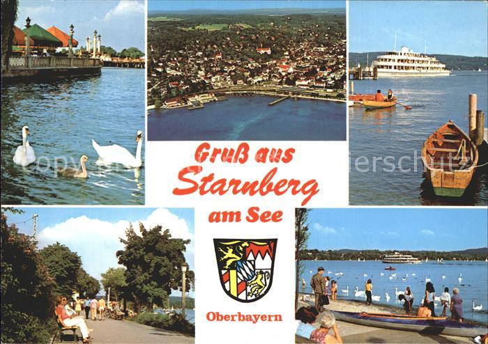 Starnberg Starnbergersee Bayern Schiff Schwan Promenade