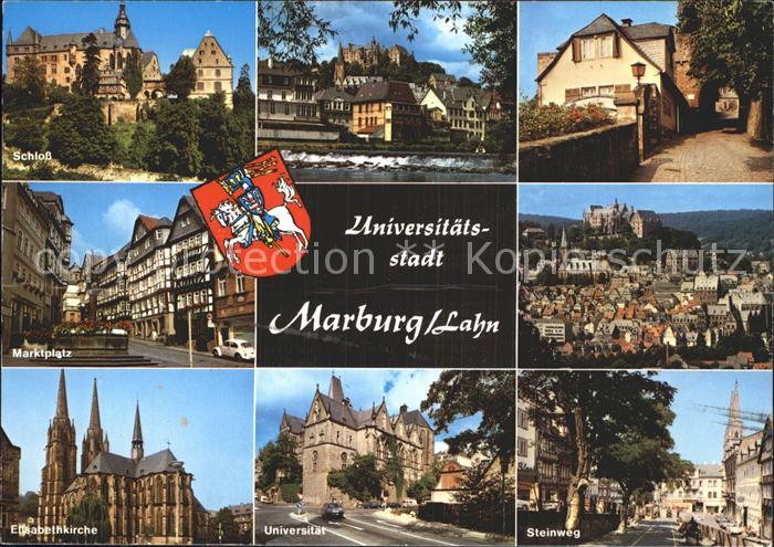 Marburg Lahn Steinweg Marktplatz Schloss Universitaet