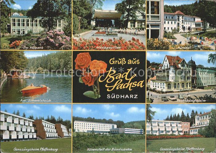 Bad Sachsa Harz Genesungsheim Pfaffenberg Kurpark Musikpavillon