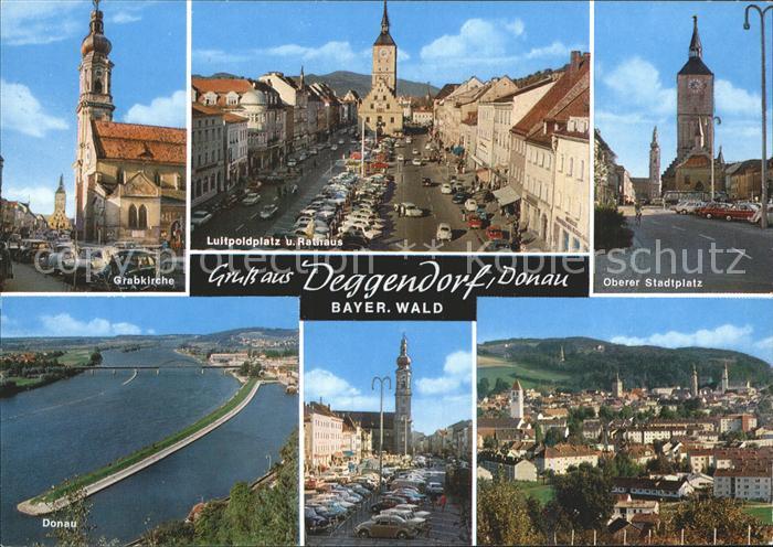 Deggendorf Donau Luitpoldplatz Rathaus Grabkirche Oberer Stadtplatz
